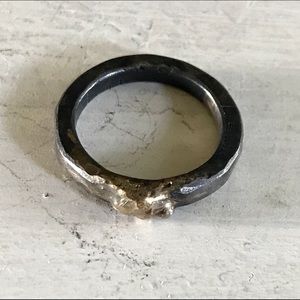 Variance Objects Size 5 Silver and Gold Heavy Band